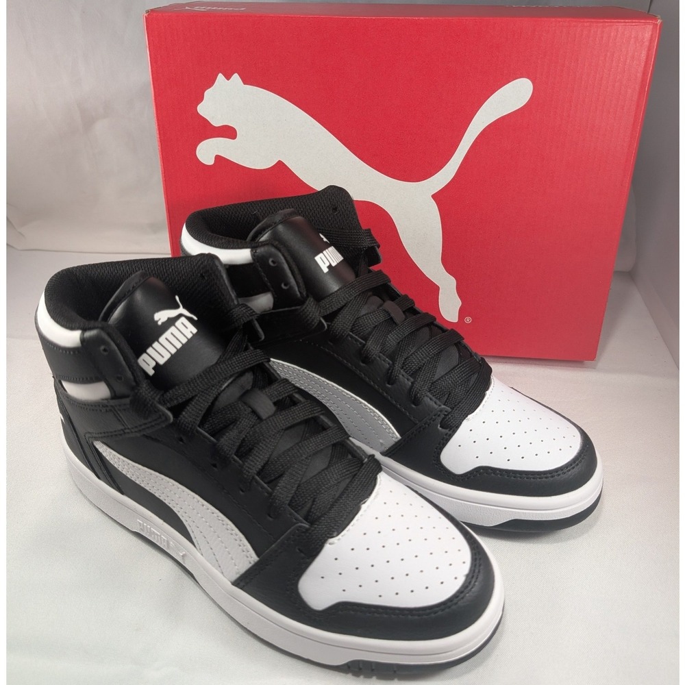 Puma Rebound Layup SL Jr Black White High Top Sneakers 370486-01 Mens 5.5C